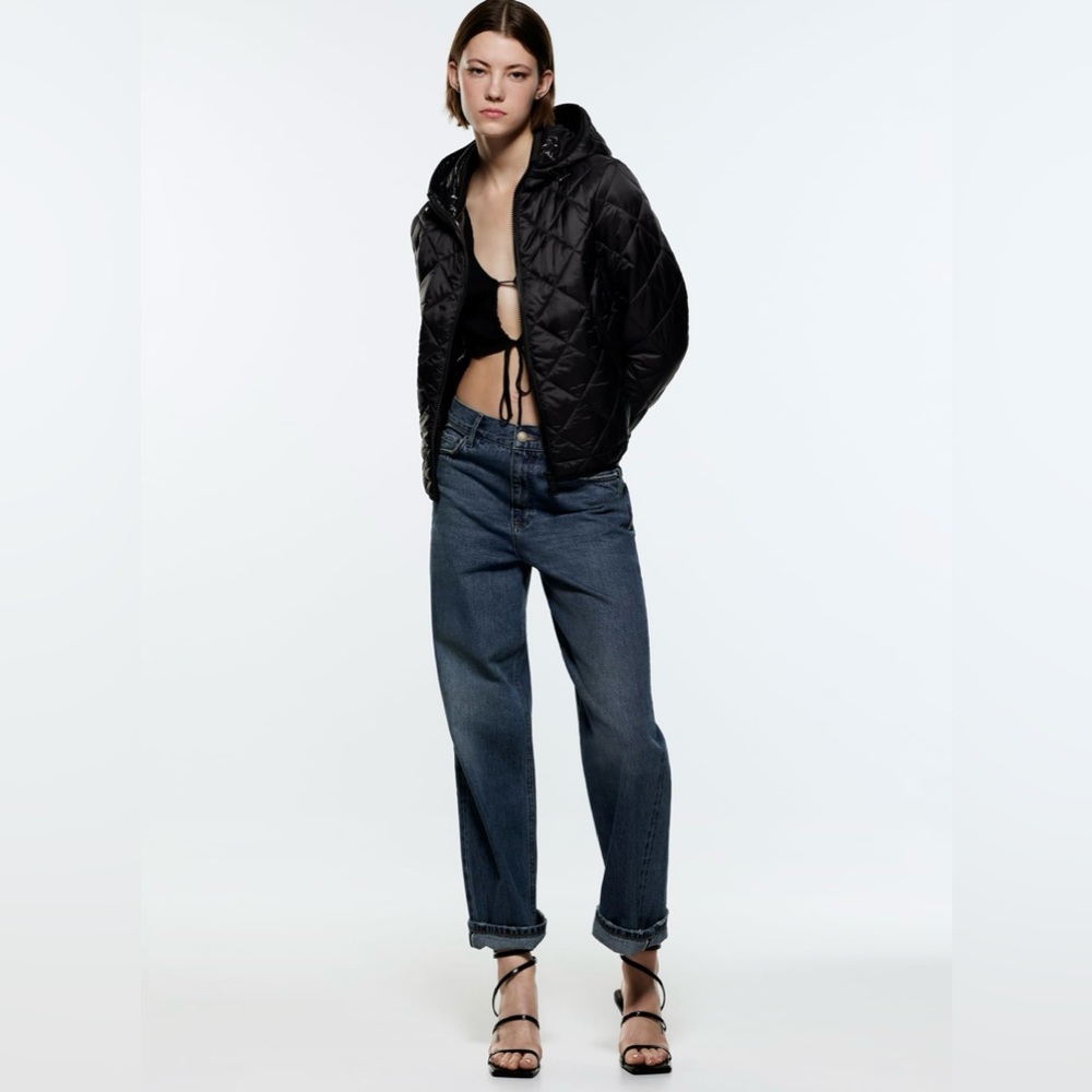 Zara Quilted Hooded Jacket